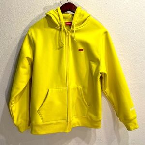 Supreme/ North Face Box logo zip up hoodie- Yellow